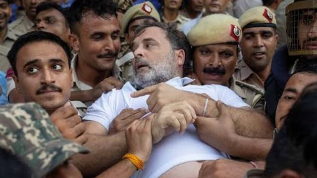 ভোটার তালিকা সংশোধন নিয়ে বিক্ষোভের জেরে আবারও আটক রাহুল ও প্রিয়াঙ্কা গান্ধী